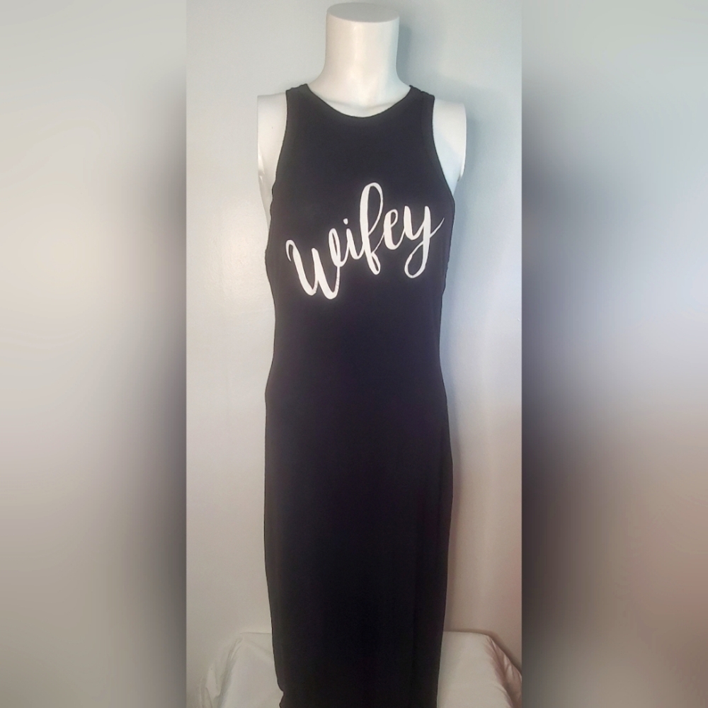ENOUGH ABOUT ME... "Weifey"- size M- bodycon maxi dress - sleeveless